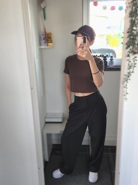「PRADA（プラダ）のアイテム（キャップ）」を使った、sykさん（レディース・156cm）の秋コーディネート