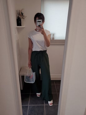 「Satellite（サテライト）のアイテム」を使った、sykさん（レディース・156cm）の夏コーディネート