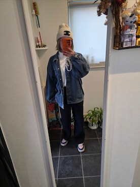 「アイテム（デニムジャケット）」を使った、sykさん（レディース・156cm）の秋コーディネート