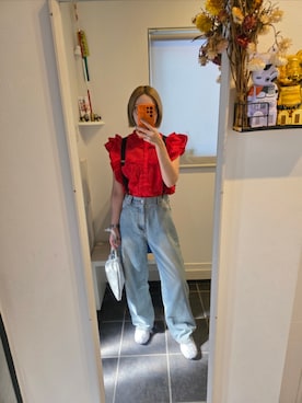 「アイテム（サスペンダー）」を使った、sykさん（レディース・156cm）の秋コーディネート