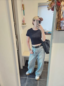 「Onitsuka Tiger（オニツカタイガー）のDELECITY / デレシティ（スニーカー）」を使った、sykさん（レディース・156cm）の夏コーディネート