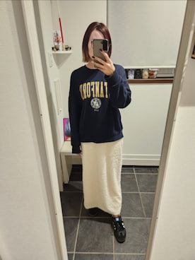 「ap retro（アプレトロ）のアイテム（スウェット）」を使った、sykさん（レディース・156cm）の秋コーディネート