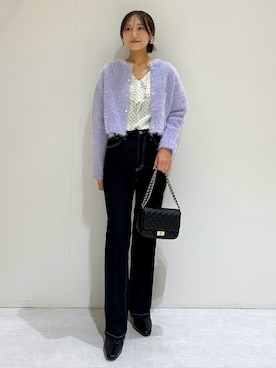 「OPAQUE.CLIP（オペークドットクリップ）のアイテム（デニムパンツ）」を使った、makiさん（レディース・155cm）の秋コーディネート