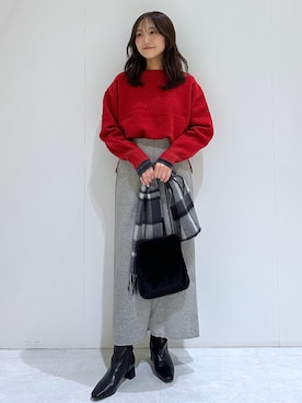 「着回しコーデ」｜makiさん（レディース・155cm）の冬コーディネート