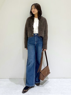 「アイテム（ボディバッグ/ウエストポーチ）」を使った、makiさん（レディース・155cm）の秋コーディネート