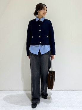 「アイテム（バレエシューズ）」を使った、makiさん（レディース・155cm）の秋コーディネート