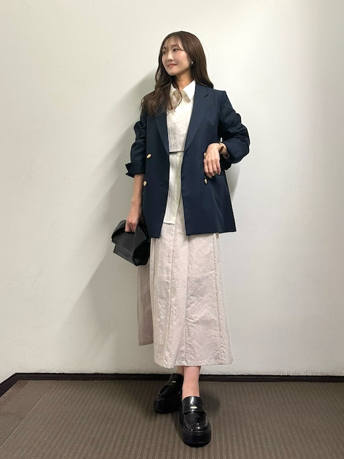 【美品】 ワッシャーツイルAラインベルテッドジレ　スカート　S　セットアップ PLST(プラステ)公式 | ワッシャーツイルAラインベルテッドジレ