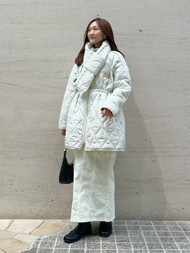 「VIS（ビス）のアイテム（ブルゾン）」を使った、makiさん（レディース・155cm）の冬コーディネート