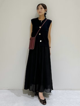 「アイテム（バッグ）」を使った、makiさん（レディース・155cm）の夏コーディネート