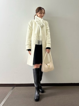 「VIS（ビス）のアイテム（その他アウター）」を使った、makiさん（レディース・155cm）の冬コーディネート