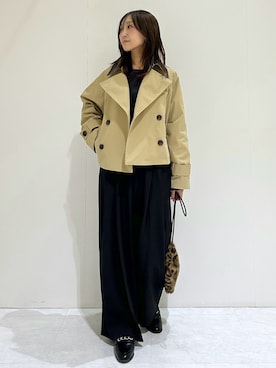「アイテム（トレンチコート）」を使った、makiさん（レディース・155cm）の秋コーディネート