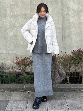 「アイテム（ダウンジャケット/コート）」を使った、makiさん（レディース・155cm）の秋コーディネート