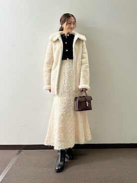 「VIS（ビス）のアイテム（その他アウター）」を使った、makiさん（レディース・155cm）の冬コーディネート