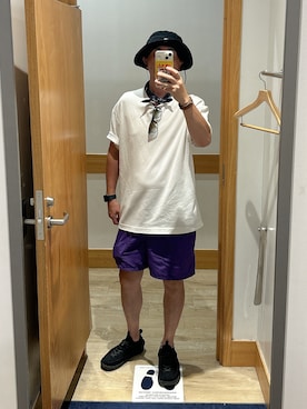 「THE NORTH FACE（ザノースフェイス）のTHE NORTH FACE/ザ・ノース・フェイス　Brimmer Hat ブリマーハット（ユニセックス） NN02339（ハット）」を使った、conamon51さん（メンズ・174cm・50代）の夏コーディネート