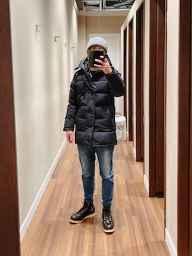「Big John（ビッグジョン）のアイテム」を使った、conamon51さん（メンズ・174cm）の冬コーディネート