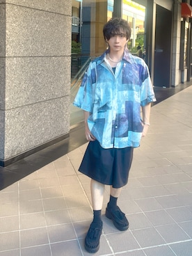 「アイテム（ブレスレット）」を使った、Jiang Fanさん（メンズ・160cm）の秋コーディネート