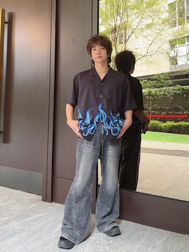 「BEAMS（ビームス）のアイテム」を使った、Jiang Fanさん（メンズ・159cm）の夏コーディネート
