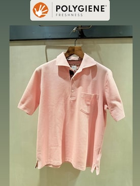 「TAKEO KIKUCHI（タケオキクチ）の【抗菌防臭】メランジ クルーネック プルオーバー（Tシャツ/カットソー、ホワイト系）」を使った、mika03hさん（レディース）の春コーディネート