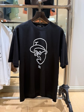 「TAKEO KIKUCHI（タケオキクチ）の【BOWLER HAT LABEL】アイスクリアコットン ワンストローク 半袖Tシャツ（Tシャツ/カットソー、ブラック系）」を使った、mika03hさん（レディース）の春コーディネート