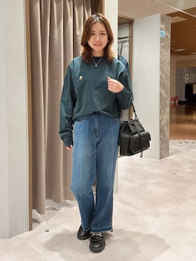 「TAKEO KIKUCHI（タケオキクチ）のアイテム」を使った、mika03hさん（レディース・152cm）の秋コーディネート