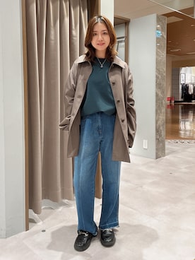 「TAKEO KIKUCHI（タケオキクチ）のアイテム」を使った、mika03hさん（レディース・152cm）の秋コーディネート