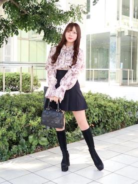 「アイテム（シャツ/ブラウス）」を使った、美月 ♡⃜ 𝑚𝑒𝑖𝑦𝑢𝑒さん（レディース・150cm）の秋コーディネート