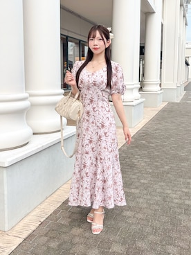 「アイテム（ワンピース/ドレス、パープル系）」を使った、美月 ♡⃜ 𝑚𝑒𝑖𝑦𝑢𝑒さん（レディース・150cm）の夏コーディネート