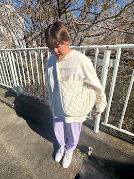 「新星WEARISTAにエントリー」｜「アイテム（スウェットパンツ）」を使った、uriomamaさん（レディース・167cm）の冬コーディネート