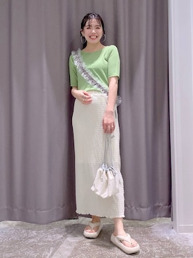 「若見え」｜「アイテム（PC・スマホグッズ/家電）」を使った、まなみさん（レディース・165cm）の夏コーディネート