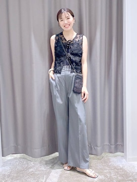 「若見え」｜「アイテム（財布/小物）」を使った、まなみさん（レディース・165cm）の夏コーディネート