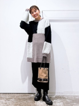 まなみさん（レディース・165cm）の冬コーディネート