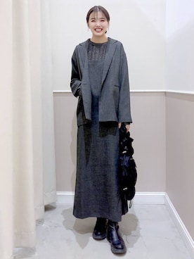 まなみさん（レディース・165cm）の冬コーディネート