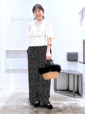 「LAKOLE（ラコレ）のアイテム（パンプス）」を使った、まなみさん（レディース・165cm）の夏コーディネート