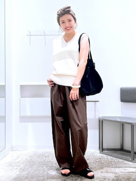 「LAKOLE（ラコレ）のアイテム」を使った、まなみさん（レディース・165cm）の夏コーディネート