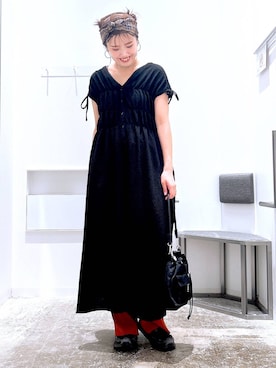 「若見え」｜「アイテム（ワンピース/ドレス）」を使った、まなみさん（レディース・165cm）の夏コーディネート