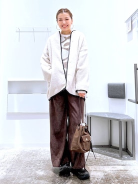 「アイテム（ブルゾン）」を使った、まなみさん（レディース・165cm）の秋コーディネート