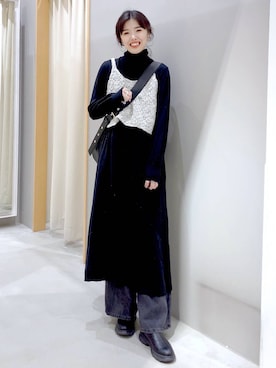 まなみさん（レディース・165cm）の冬コーディネート