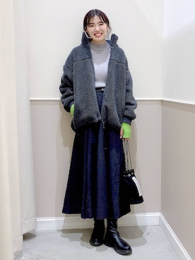 「若見え」｜「アイテム（その他アウター）」を使った、まなみさん（レディース・165cm）の冬コーディネート
