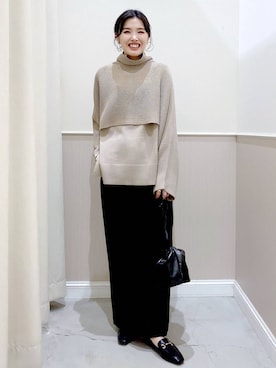 まなみさん（レディース・165cm）の冬コーディネート