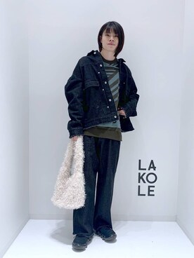 「LAKOLE（ラコレ）のアイテム（デニムジャケット）」を使った、まとまとさん（メンズ・175cm）の秋コーディネート