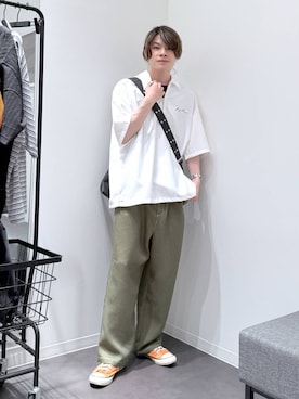 「LAKOLE（ラコレ）のアイテム（バッグ）」を使った、まとまとさん（メンズ・175cm）の夏コーディネート