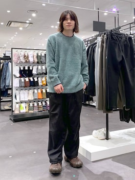 「LAKOLE（ラコレ）のツイードライクオーバーパンツ / 151306（その他パンツ）」を使った、まとまとさん（メンズ・175cm）の秋コーディネート