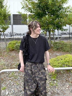 「RAGEBLUE（レイジブルー）のアイテム」を使った、まとまとさん（メンズ・175cm）の夏コーディネート