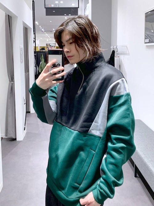 セール】切替ハーフZIPプルオーバー / 147405（スウェット）｜LAKOLE