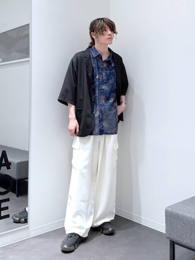 「LAKOLE（ラコレ）のアイテム（テーラードジャケット）」を使った、まとまとさん（メンズ・175cm）の春コーディネート
