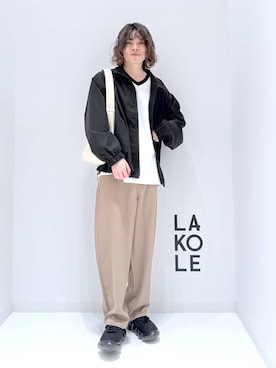 「LAKOLE（ラコレ）のアイテム（ブルゾン）」を使った、まとまとさん（メンズ・175cm）の冬コーディネート
