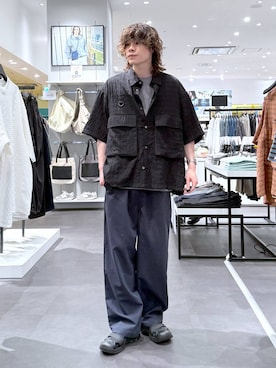 「LAKOLE（ラコレ）のアイテム」を使った、まとまとさん（メンズ・175cm）の夏コーディネート