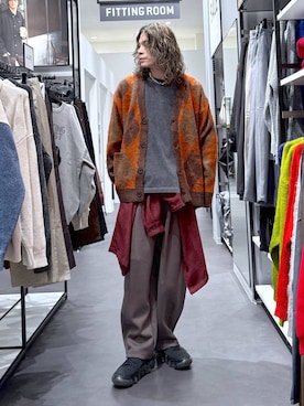 「デート/ロマンティック」｜「アイテム（スウェットパンツ）」を使った、まとまとさん（メンズ・175cm）の秋コーディネート