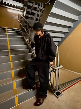 「LAKOLE（ラコレ）のアイテム（ブルゾン）」を使った、まとまとさん（メンズ・175cm）の春コーディネート