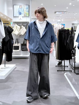 「LAKOLE（ラコレ）のアイテム（パンツ）」を使った、まとまとさん（メンズ・175cm）の春コーディネート